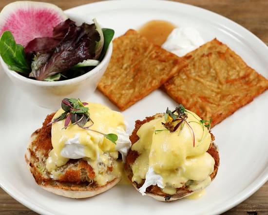 Order California Crab Cake Benedict food online from Home Plate store, San Francisco on bringmethat.com