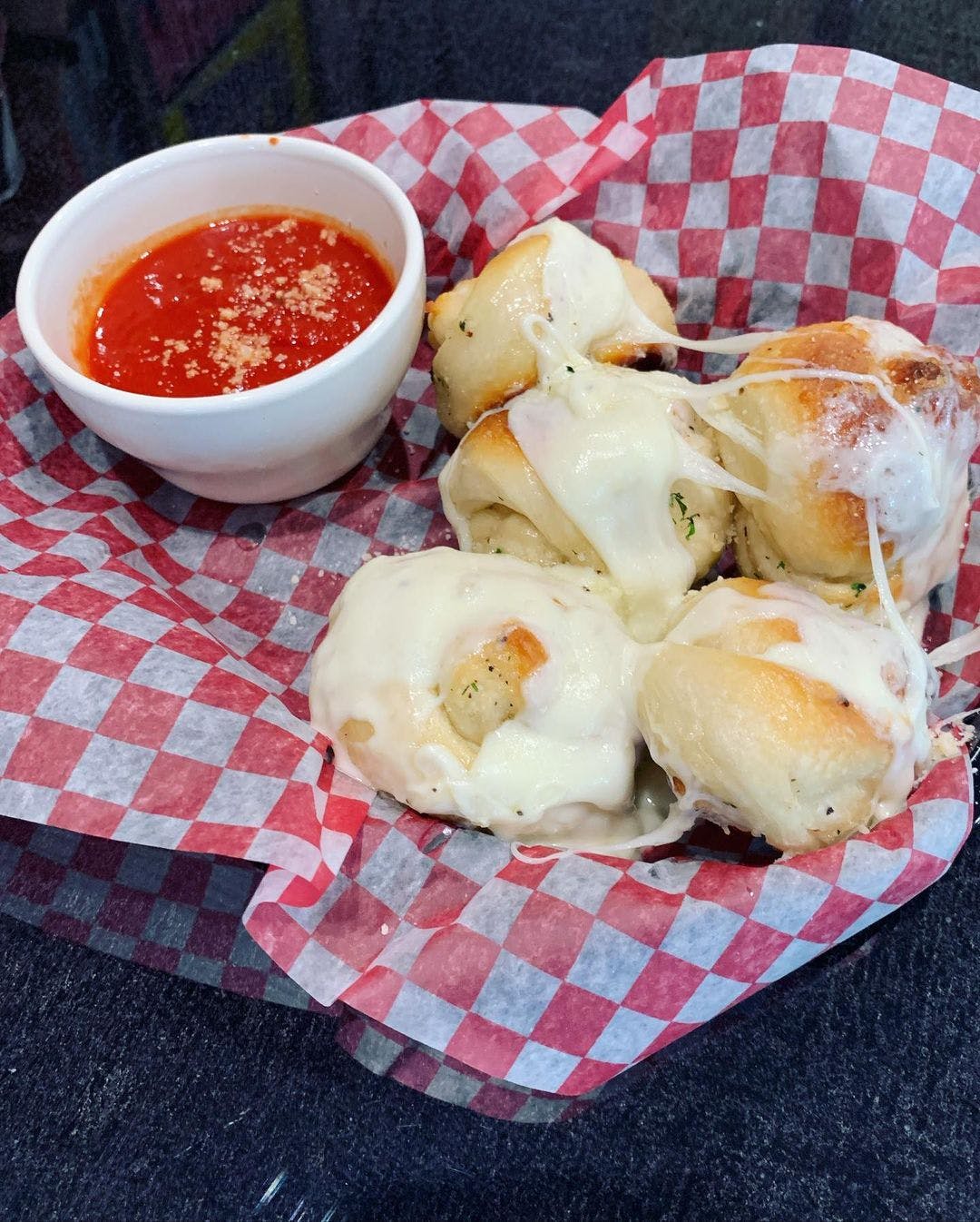 Order Garlic Knots with Cheese - 5 Pieces food online from Taste Of New York store, West Des Moines on bringmethat.com