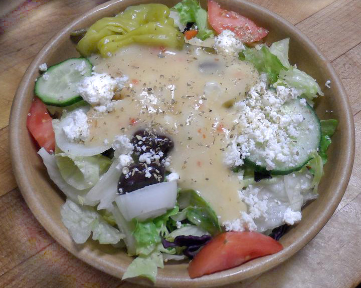 Order Greek Salad Bowl food online from The Mecca Restaurant store, Raleigh on bringmethat.com