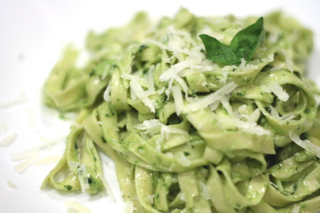 Order Pasta with Pesto Cream Sauce food online from Ametis Pizza store, Clifton on bringmethat.com