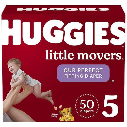 Order Huggies Little Movers Little Movers Baby Diapers Size 5 - 50.0 ea food online from Walgreens store, Garden Grove on bringmethat.com