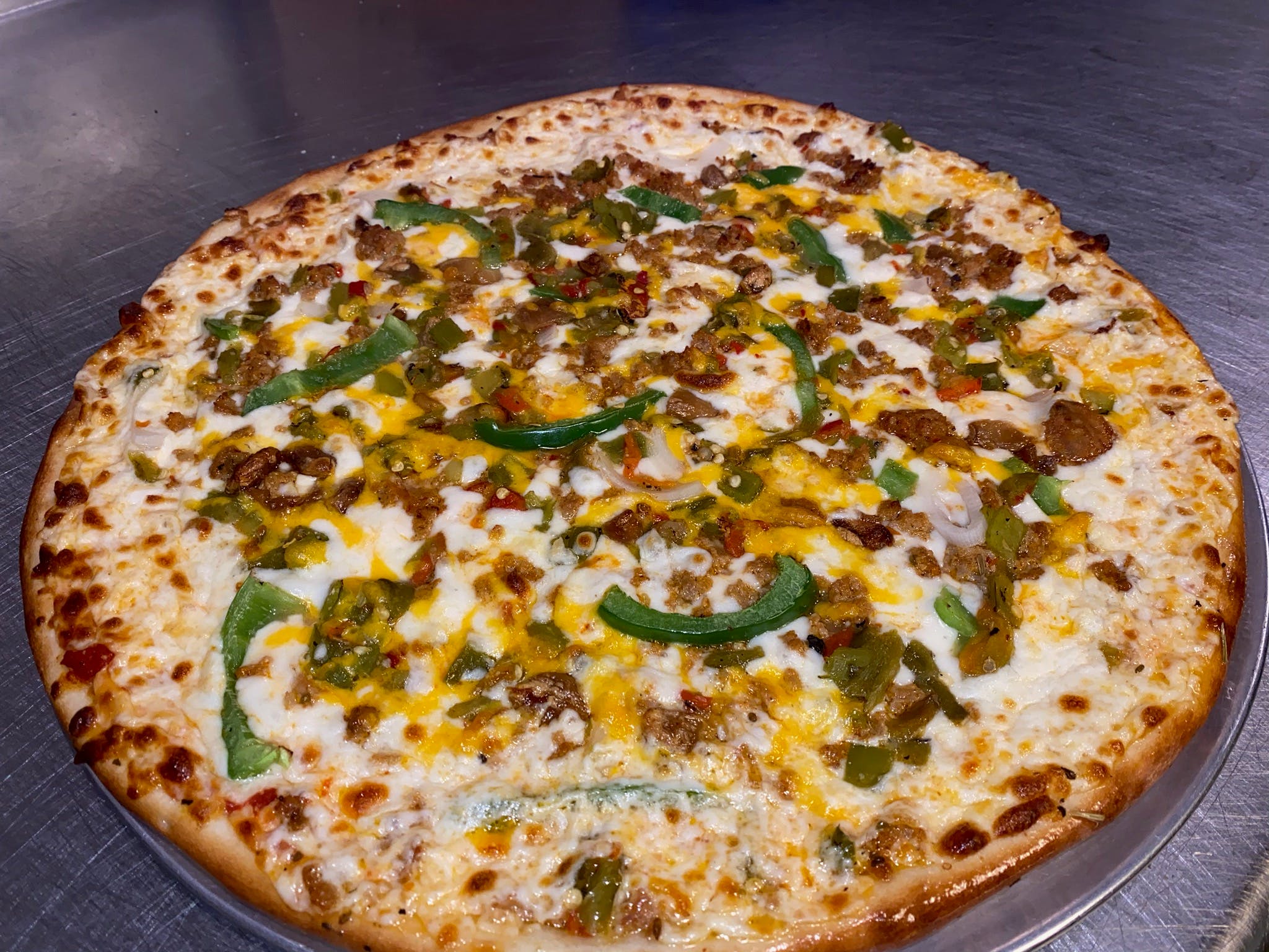 Order Southwest Sausage Pizza - Personal 10'' food online from Papa's Italian Restaurant store, Florence on bringmethat.com