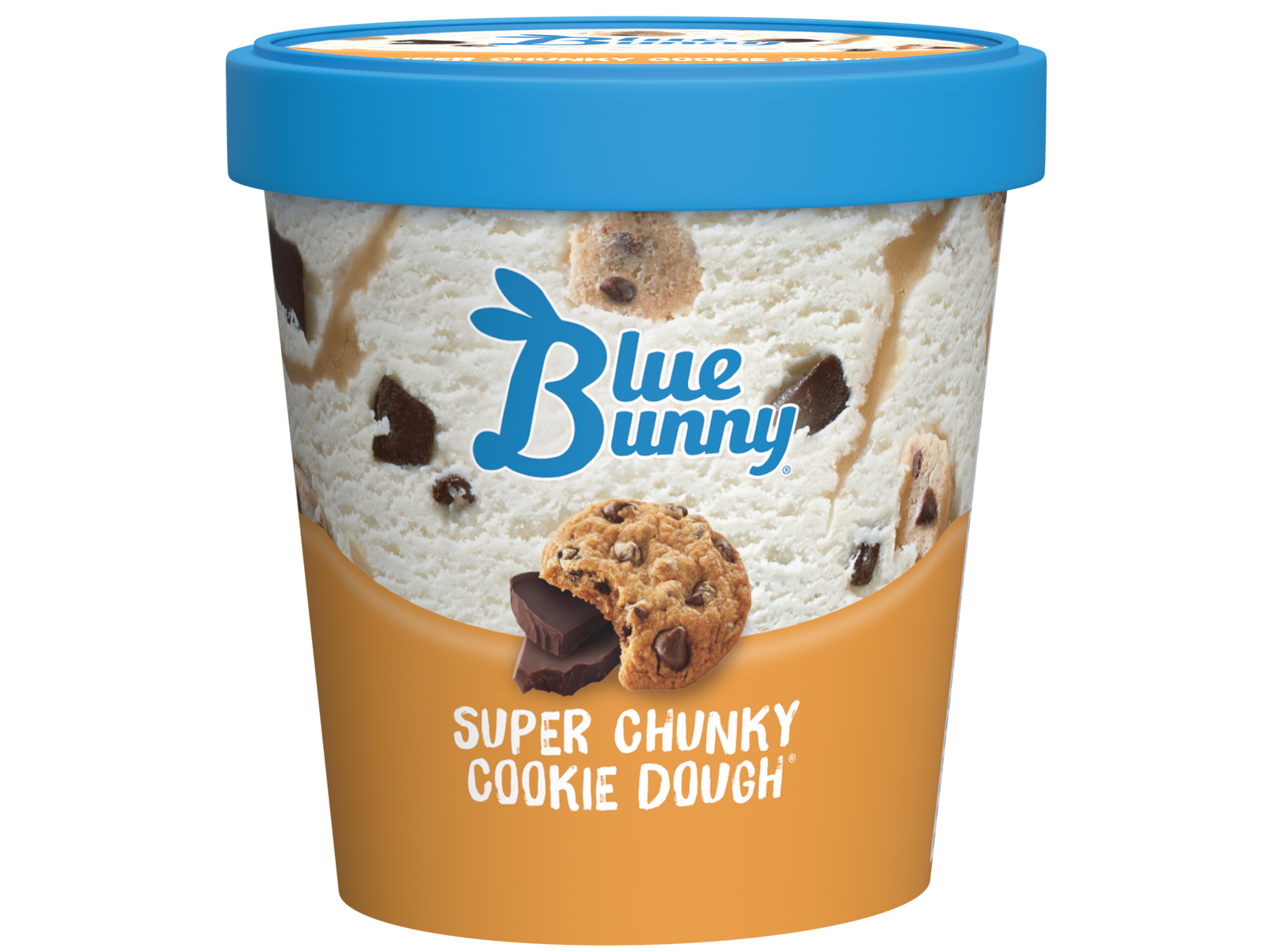 Order Blue Bunny Super Chunky Cookie Dough food online from The Ice Cream Parlor store, Colorado Springs on bringmethat.com