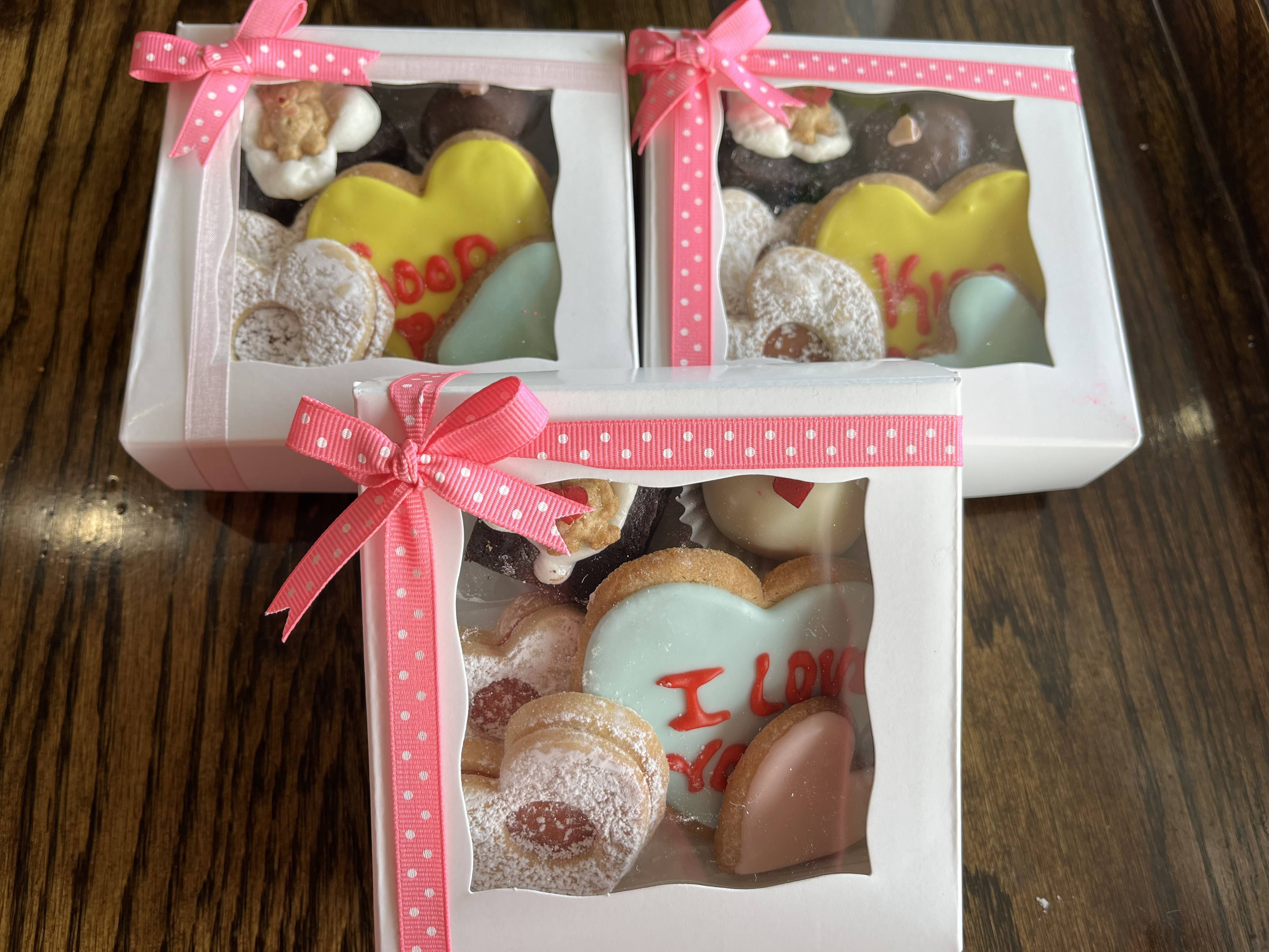 Order Valentine's Box of Treats (6) food online from Donut King store, Kensington on bringmethat.com