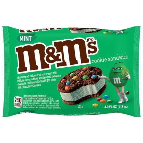 Order M&M Ice Cream Sandwich Mint 4oz food online from 7-Eleven store, Dallas on bringmethat.com