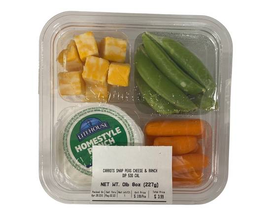 Order Carrots Snap Peas Cheese & Ranch Dip (8 oz) food online from Vons store, Fillmore on bringmethat.com
