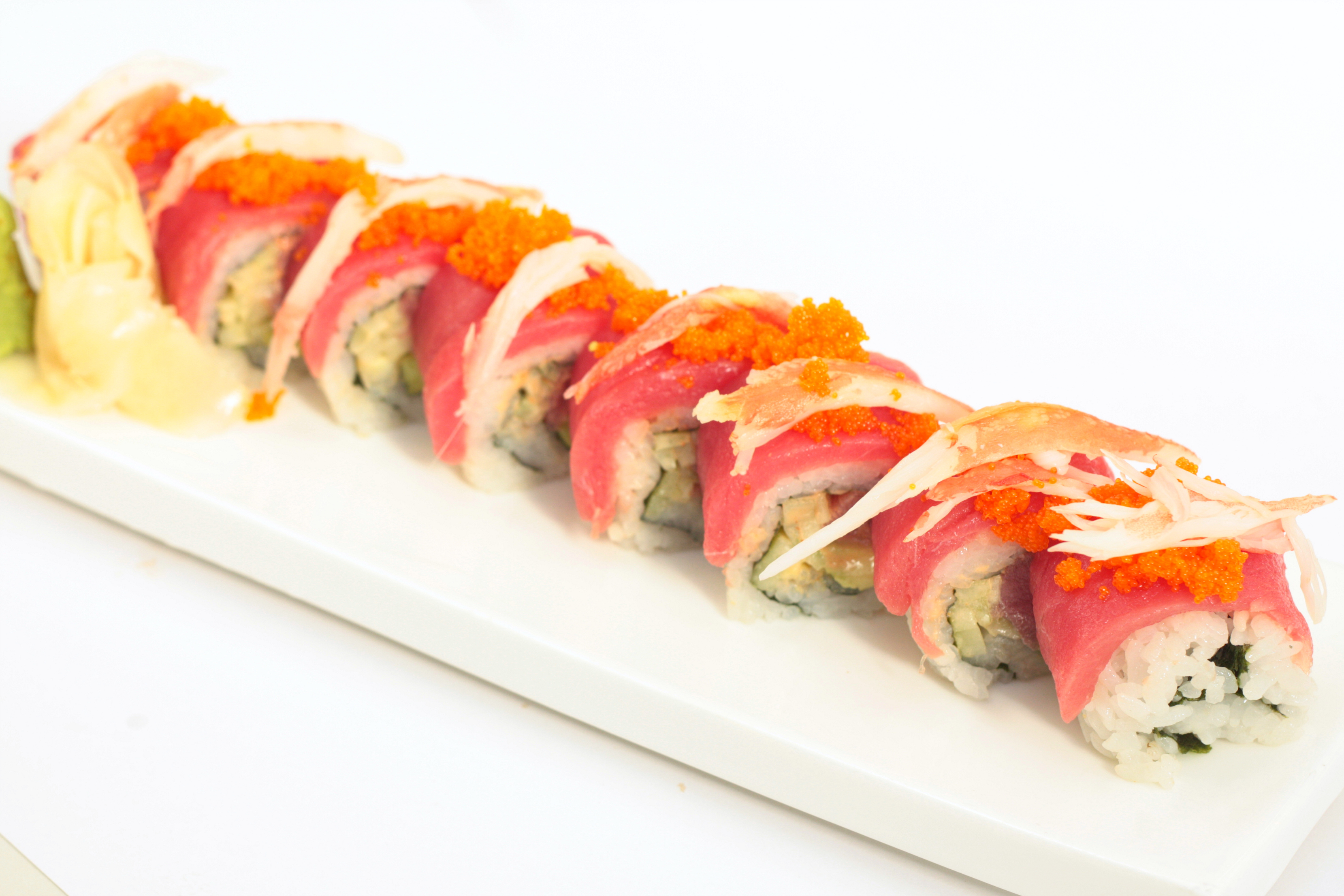 Order H10. Pink Lady Roll food online from Ramen And Udon House store, San Francisco on bringmethat.com