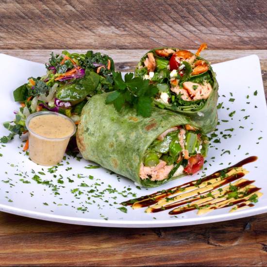 Order DIJON SALMON  WRAP food online from The Protein Source store, Las Vegas on bringmethat.com