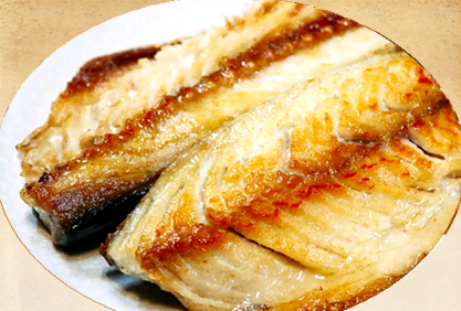 Order Pan Fried Mackerel  鲐鱼 고등어 food online from Four Plus 3 Korean Bbq store, Eugene on bringmethat.com