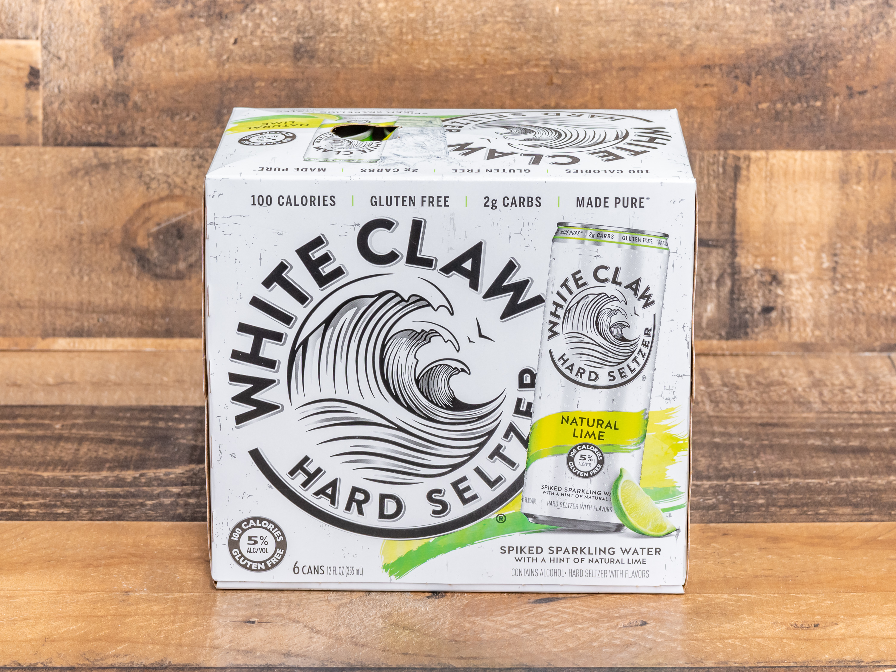 Order White Claw Natural Lime Hard Seltzer food online from Belvedere Liquor store, Santee on bringmethat.com
