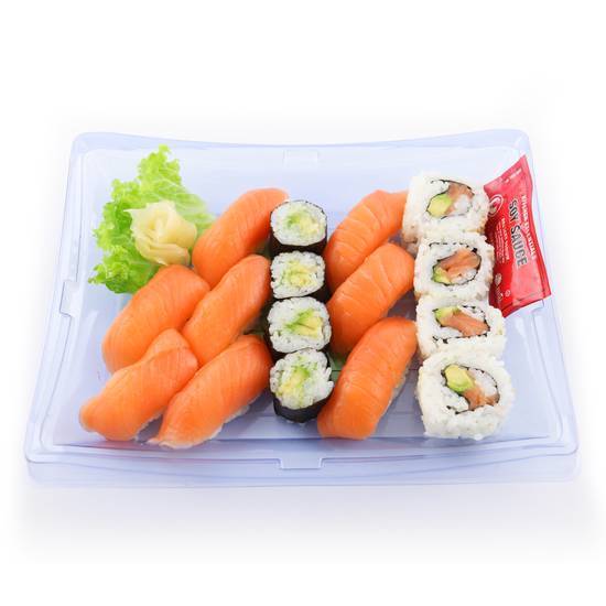 Order Salmon Sushi Set food online from Genji Sushi store, Cupertino on bringmethat.com