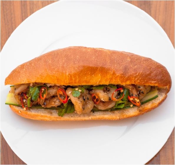 Order The Shrimp Banh Mi food online from Saigon Sisters store, Chicago on bringmethat.com
