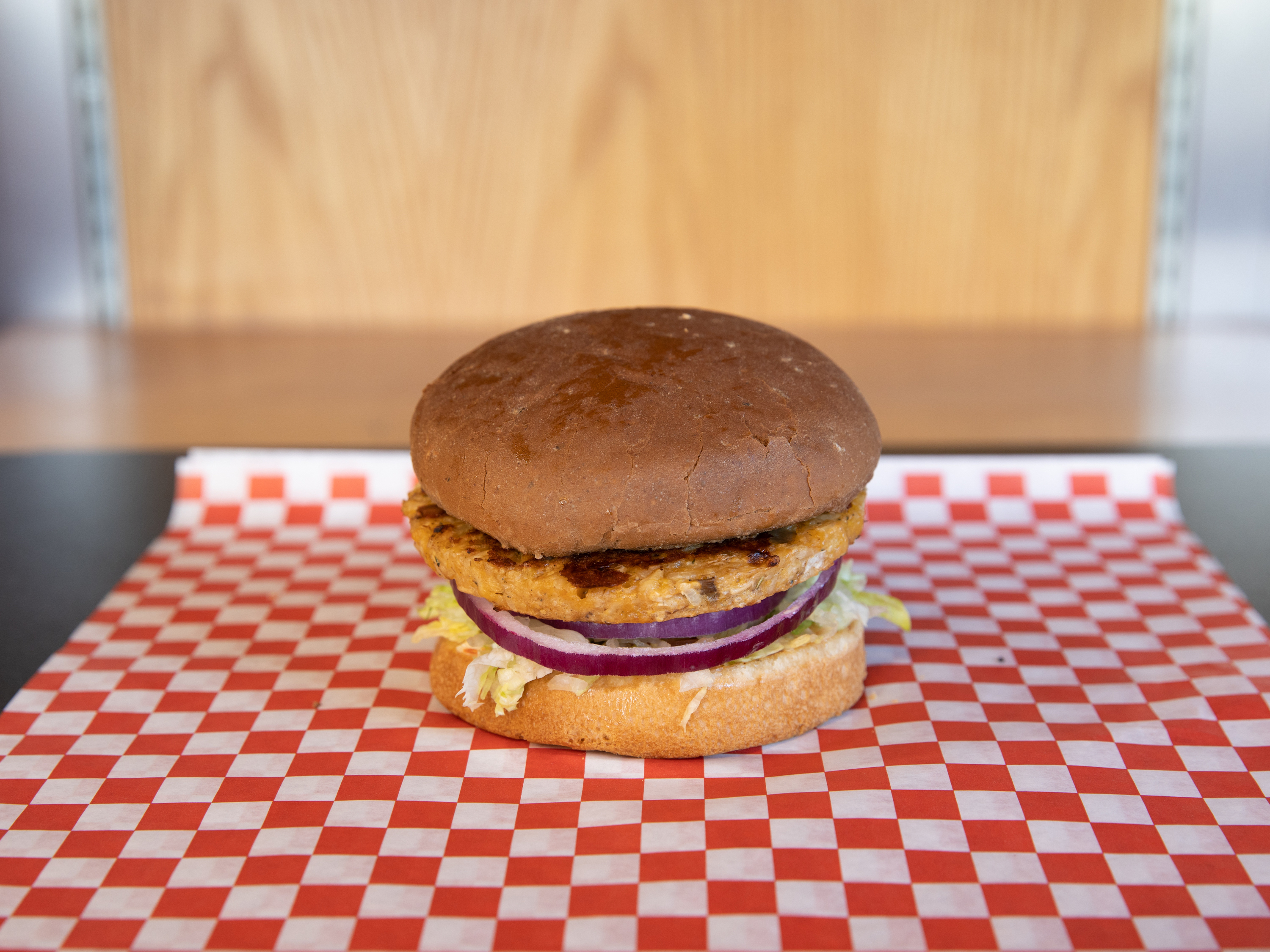 Order Veggie Burger food online from Bomburger store, Huntington Beach on bringmethat.com