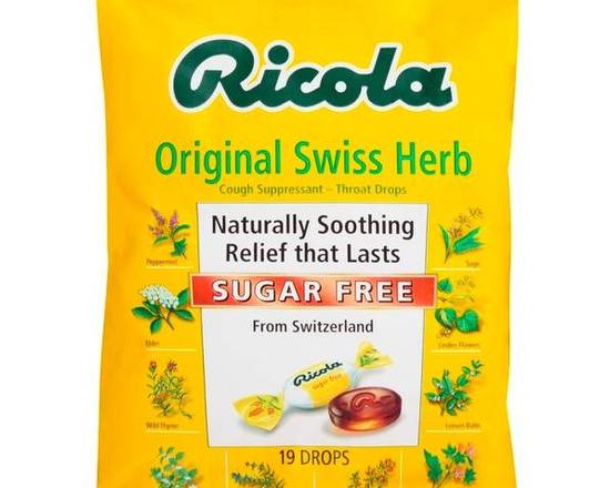 Order Ricola Original Sugar Free Cough Supressant Throat Drops 19 ct food online from McLean Ave Pharmacy store, Yonkers on bringmethat.com