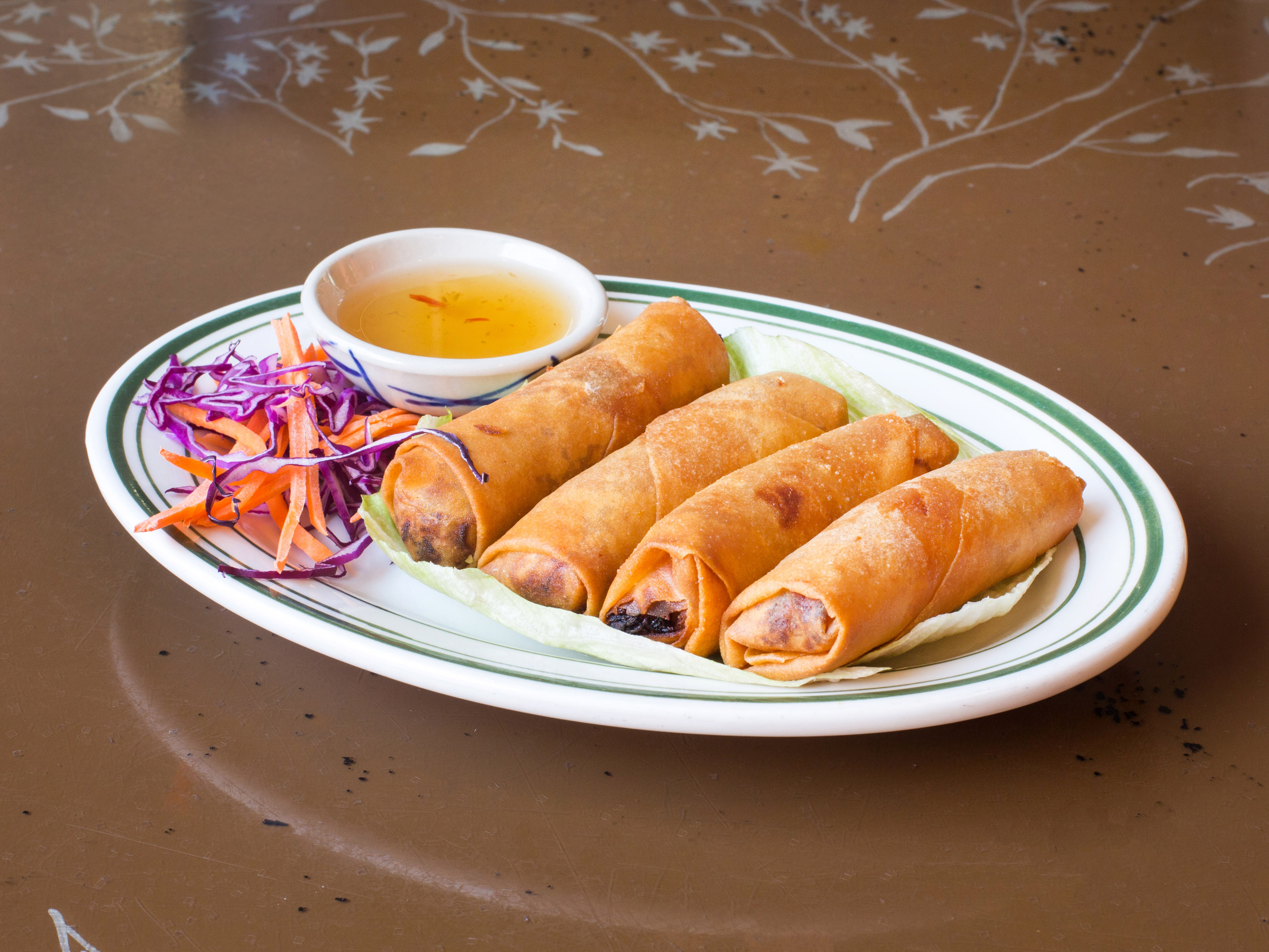 Order A1. Thai Spring Roll food online from Red Basil Thai Cuisine store, Rutherford on bringmethat.com