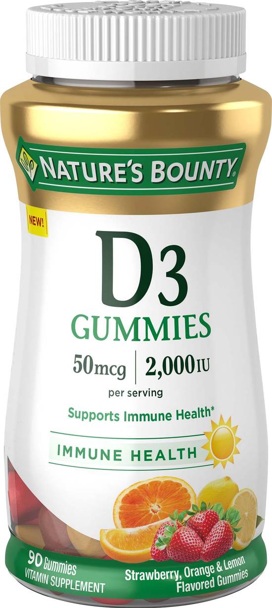 Order Nature's Bounty Vitamin D3 Gummies (90 ct) food online from Rite Aid store, Palm Desert on bringmethat.com