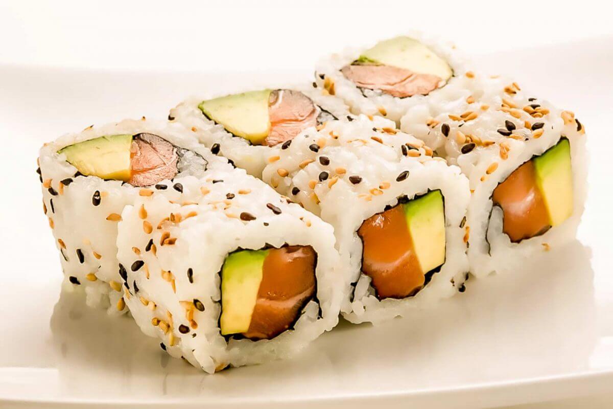 Order Salmon Avocado Roll food online from Teriyaki Express store, Gaithersburg on bringmethat.com