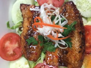 Order Grilled Salmon food online from Lemongrass Cafe store, Louisville on bringmethat.com