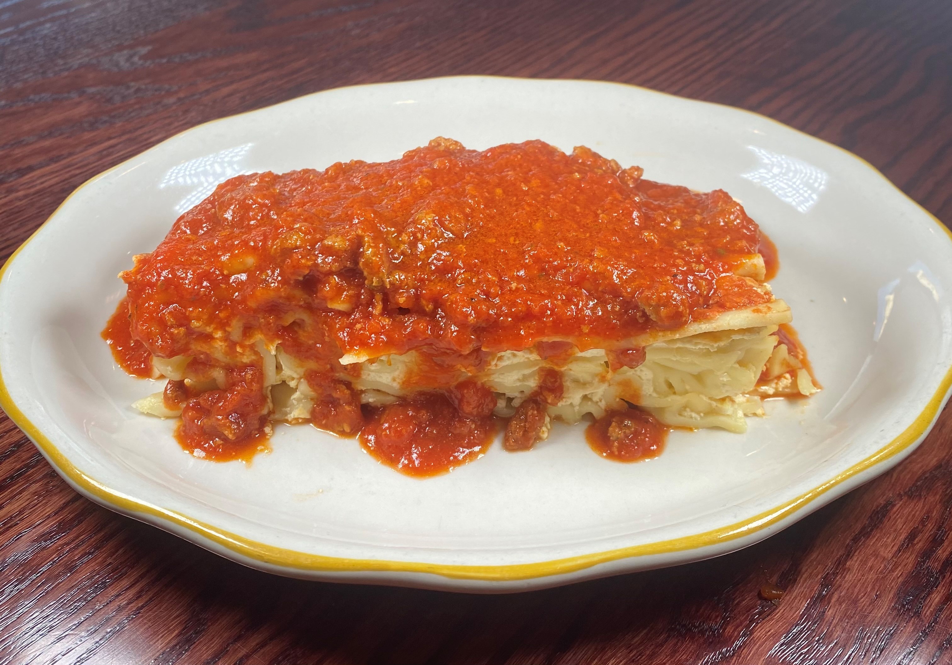 Order Baked Lasagna with Meat Sauce food online from Franklin Chateau store, Franklin on bringmethat.com