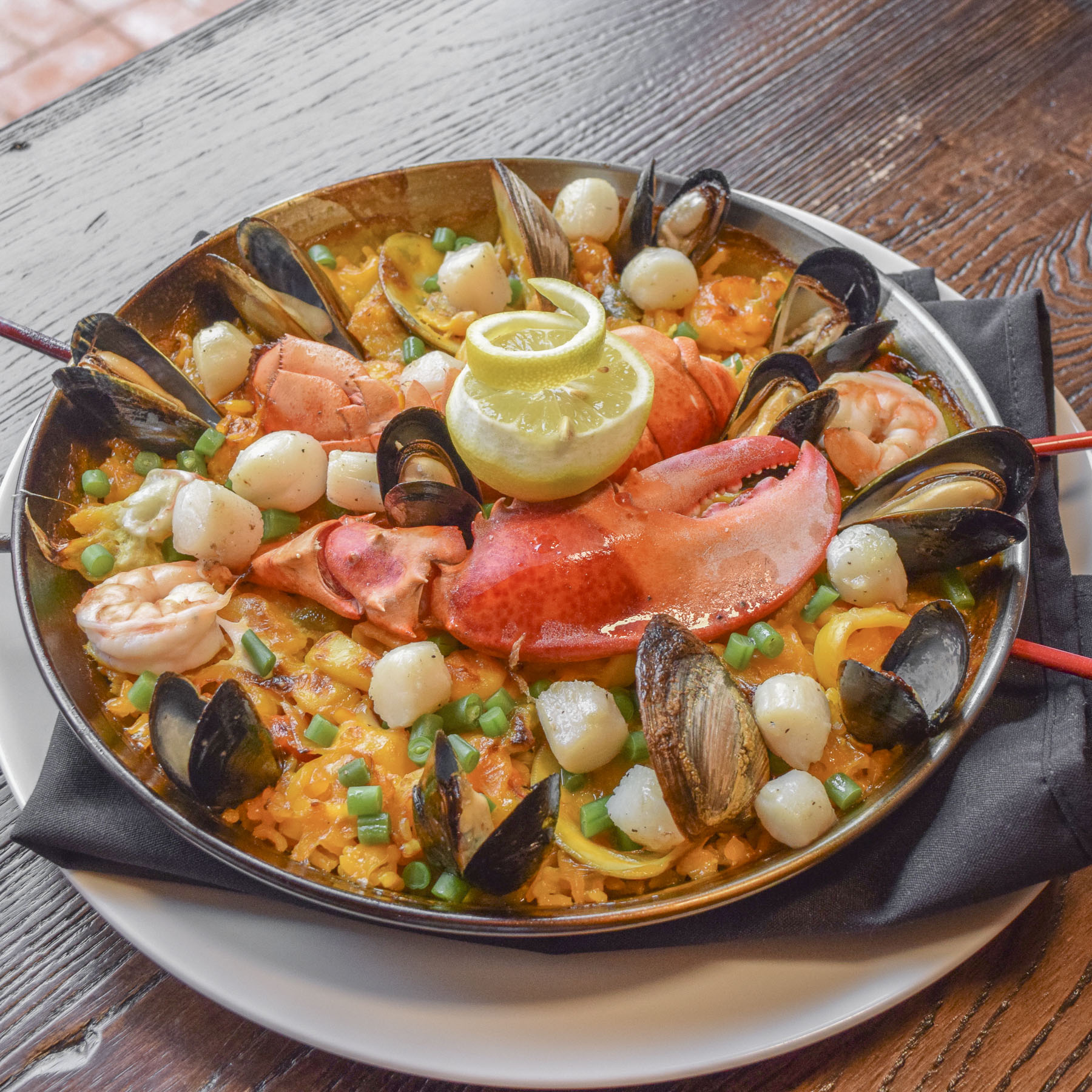 Order Seafood Paella for 2  food online from Tablao store, Ridgefield on bringmethat.com