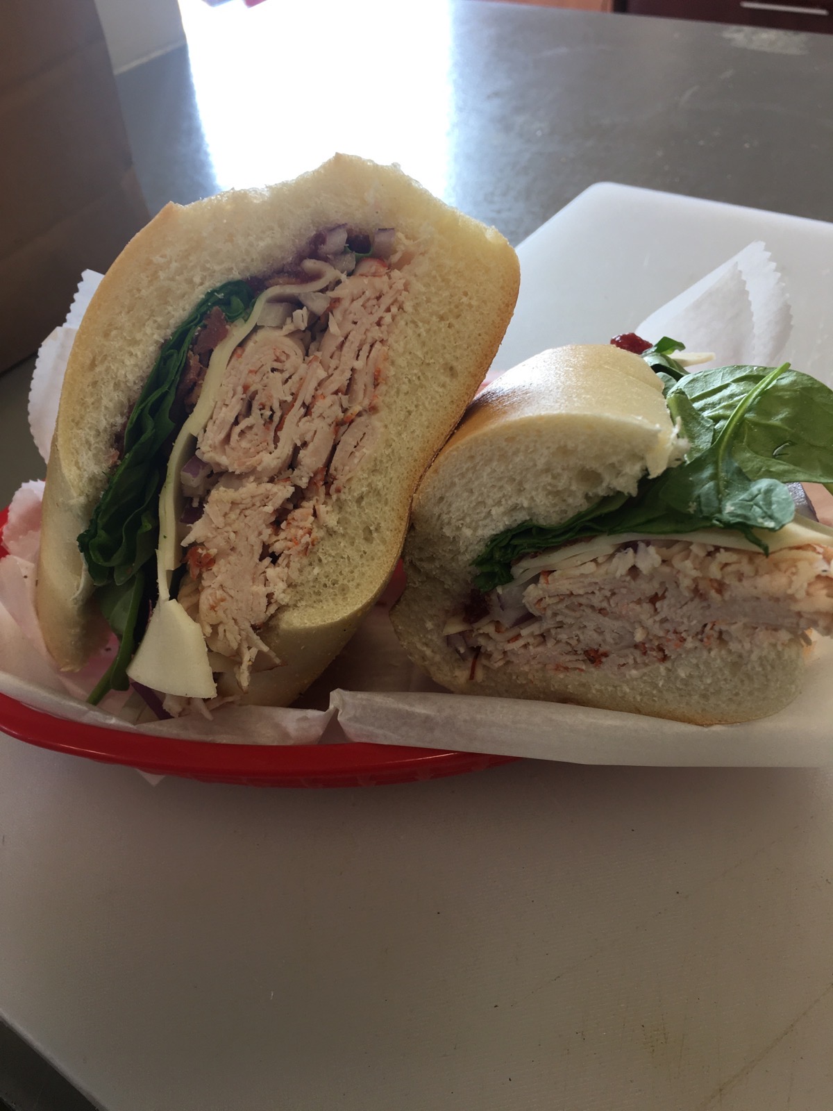 Order Smoked Turkey Cranberry Sandwich food online from Steve Bagels store, Manchester on bringmethat.com