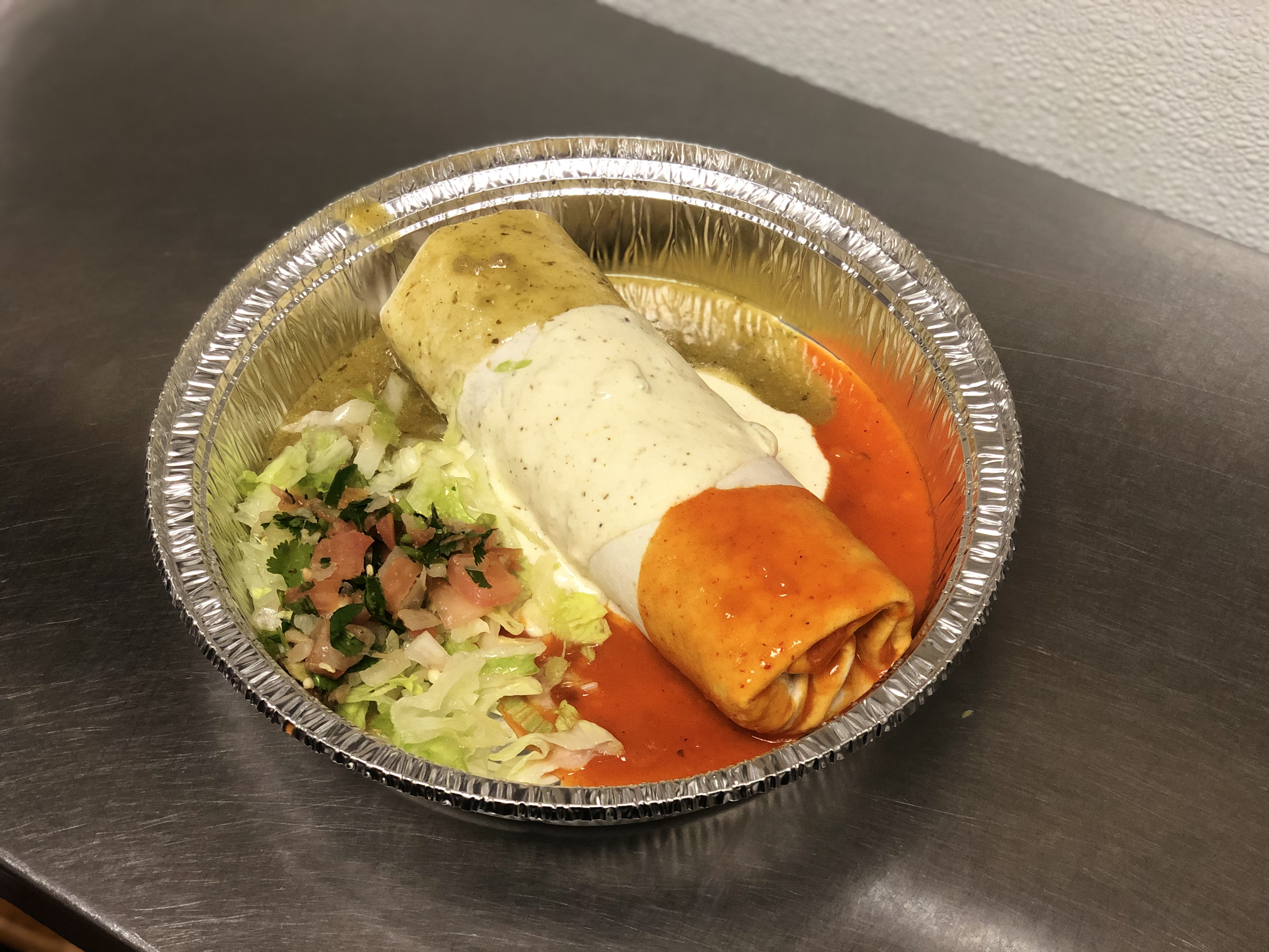 Order Mexican Flag Burrito food online from Anaya Fresh Mexican Restaurant store, Glendale on bringmethat.com