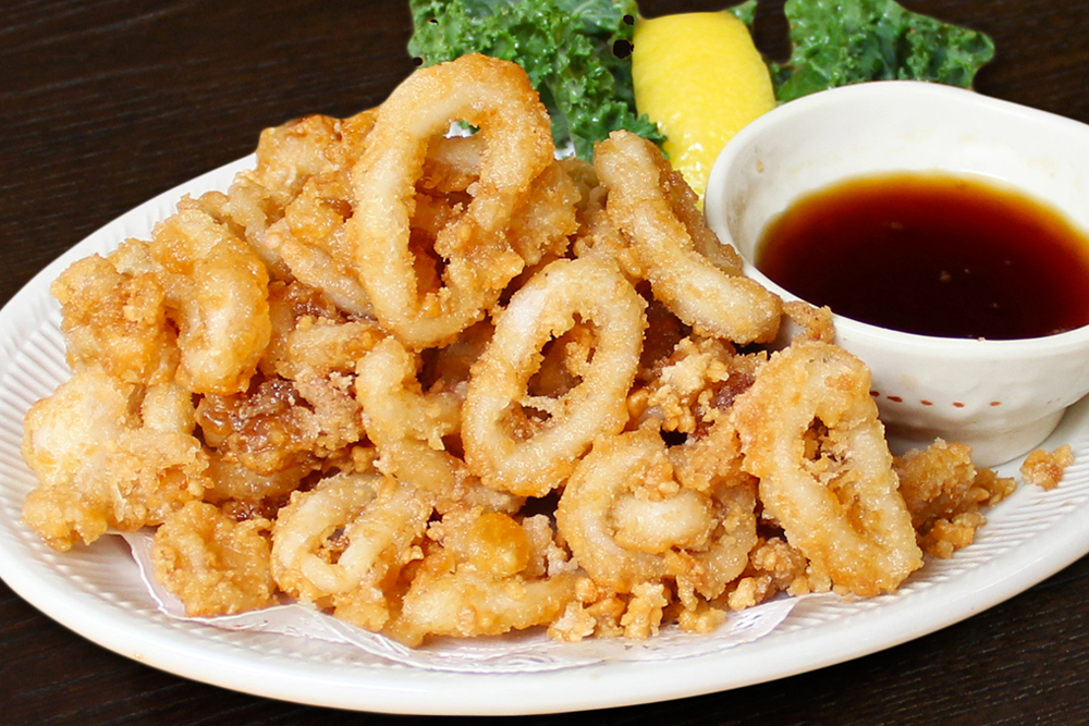 Order Fried Calamari food online from Bishamon Japanese Restaurant & Karaoke Lounge store, Covina on bringmethat.com