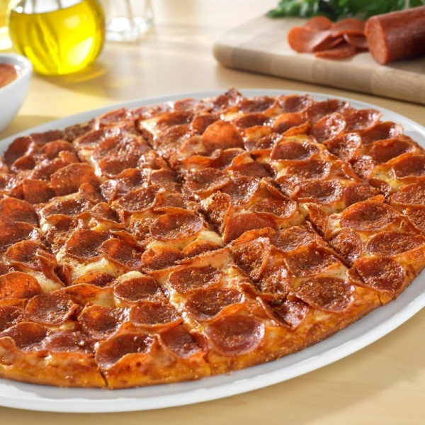 Order Pepperoni Pizza food online from Donatos Pizza store, Huntsville on bringmethat.com