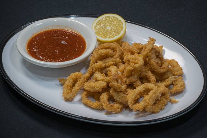Order Fried Calamari food online from Rose & Olives Mediterranean Restaurant store, Johns Creek on bringmethat.com