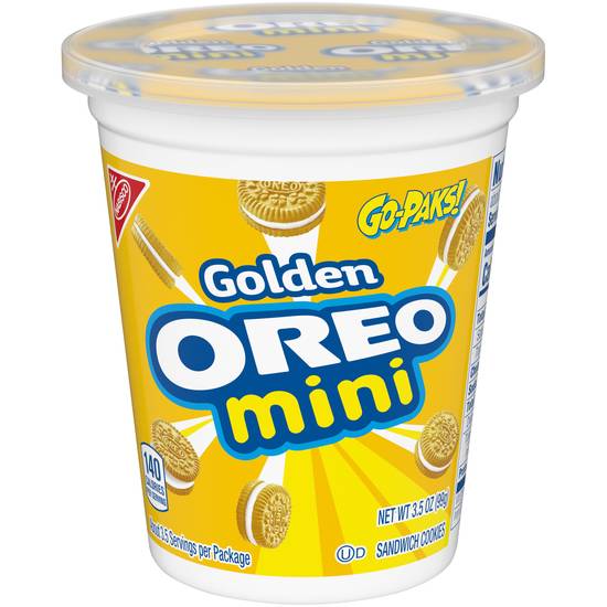 Order Oreo Mini Golden Sandwich Vanilla Cookies (3.6 oz) food online from Rite Aid store, Yamhill County on bringmethat.com