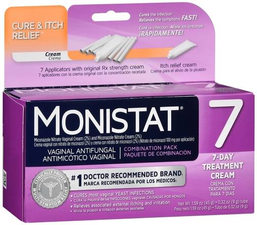 Order MONISTAT 7 Vaginal Antifungal Cream Combination Pack food online from Scripx Pharmacy store, Plano on bringmethat.com