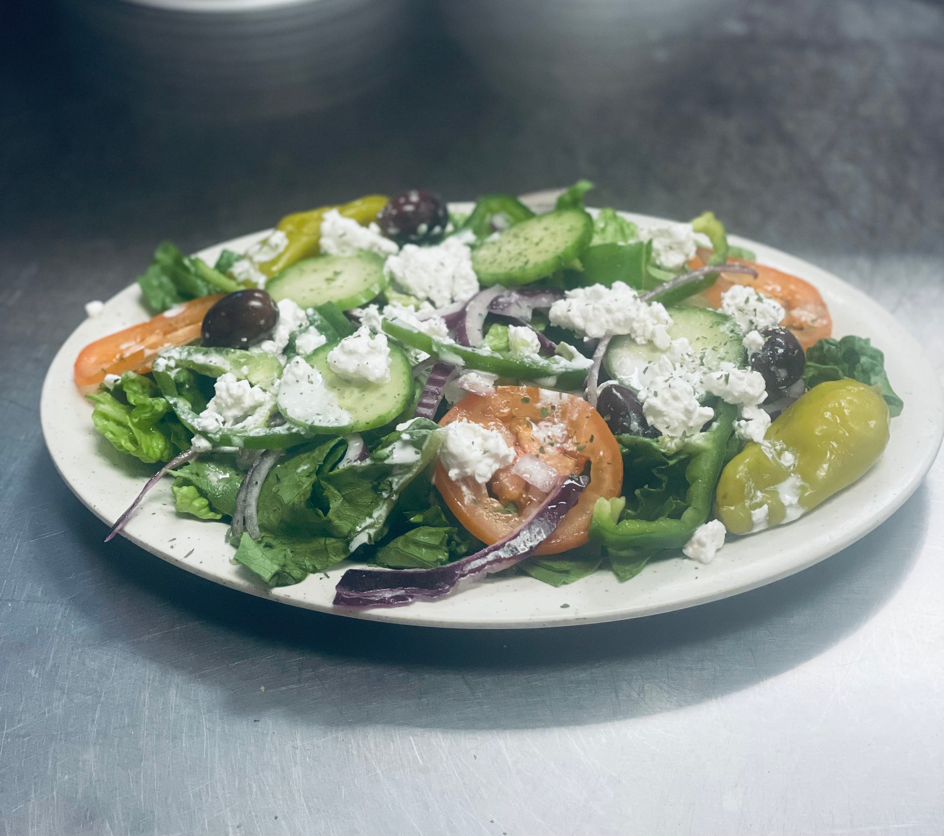 Order Greek salad - Small food online from Palermos Pizza store, Buckeye on bringmethat.com
