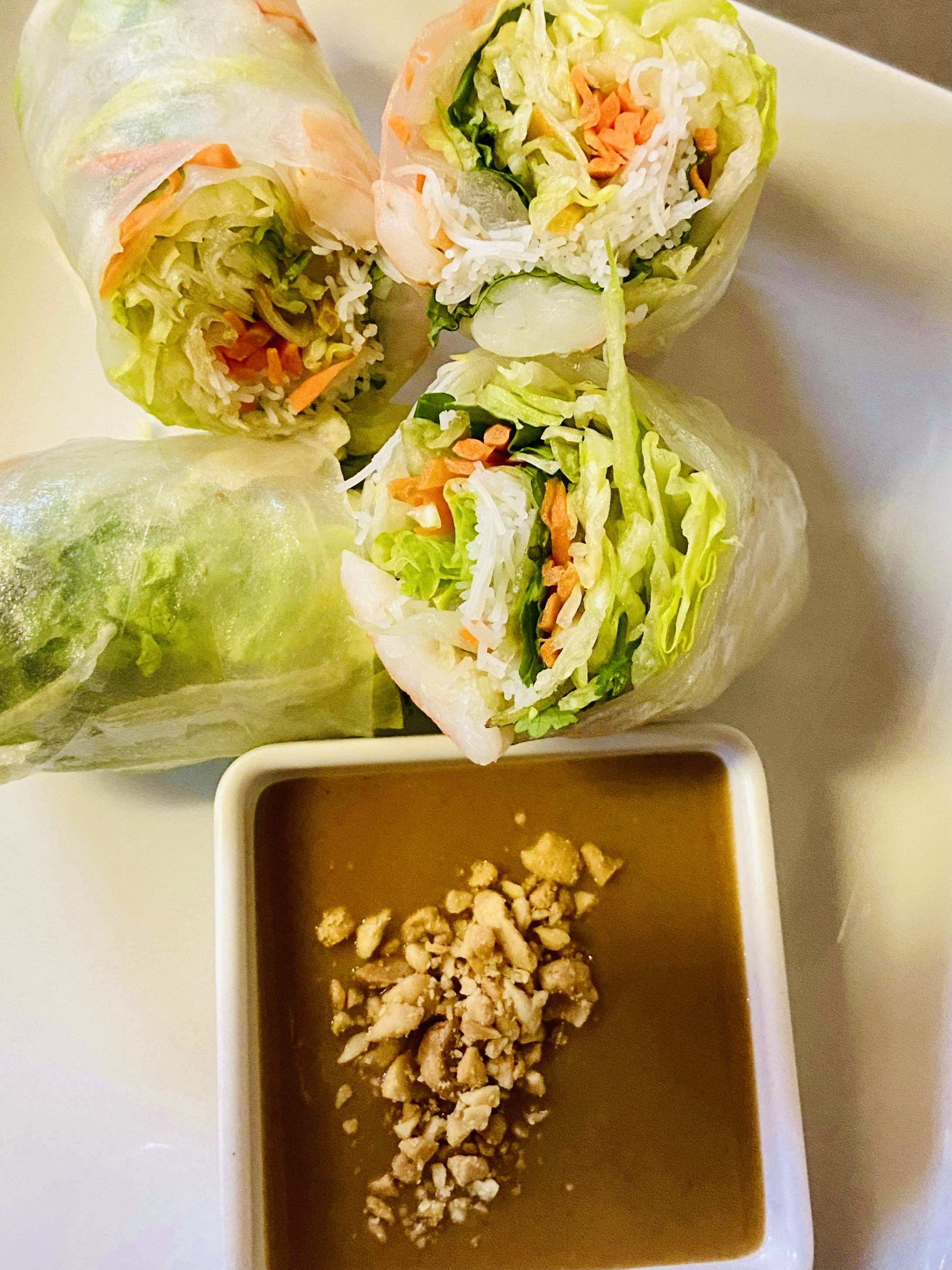 Order 1. Shrimp Spring Rolls food online from Thai Pakse Restaurant store, Fort Worth on bringmethat.com