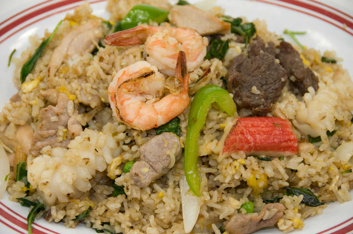 Order 25b. Combination Basil Fried Rice food online from Thai Basil Cuisine store, Berkeley on bringmethat.com