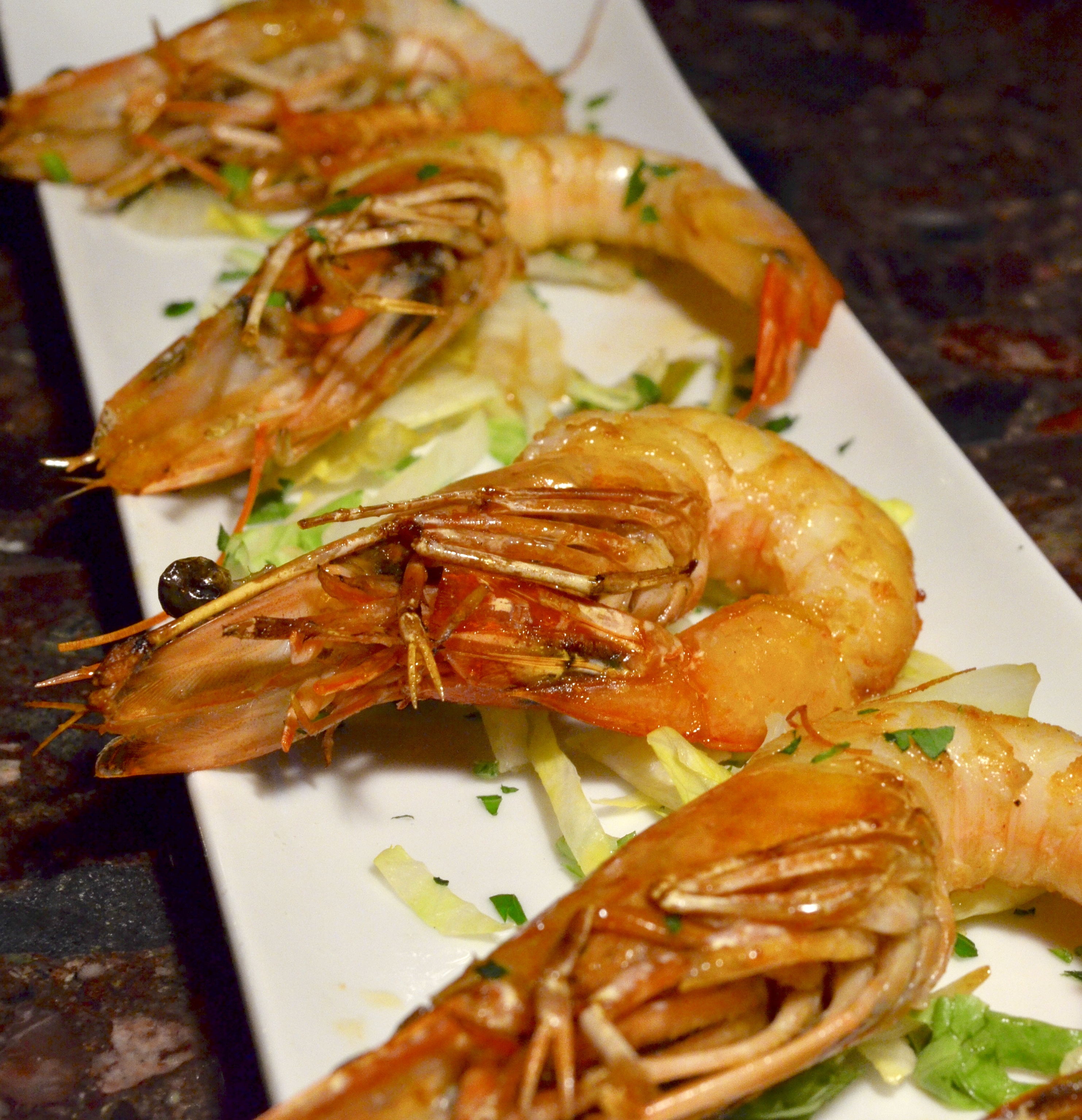 Order Grilled Shrimp "a la Plancha" food online from Vivo Tapas Kitchen Lounge store, Newark on bringmethat.com