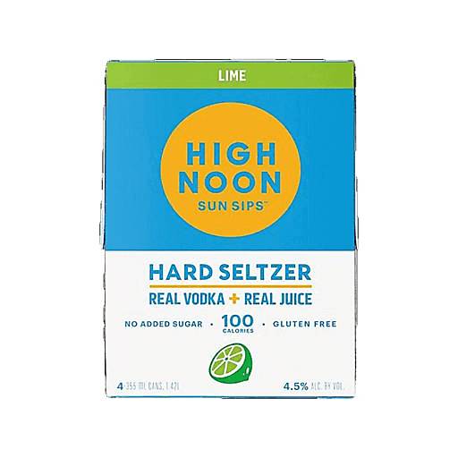 Order High Noon Lime Seltzer (4PK 355 ML) 130554 food online from Bevmo! store, Emeryville on bringmethat.com