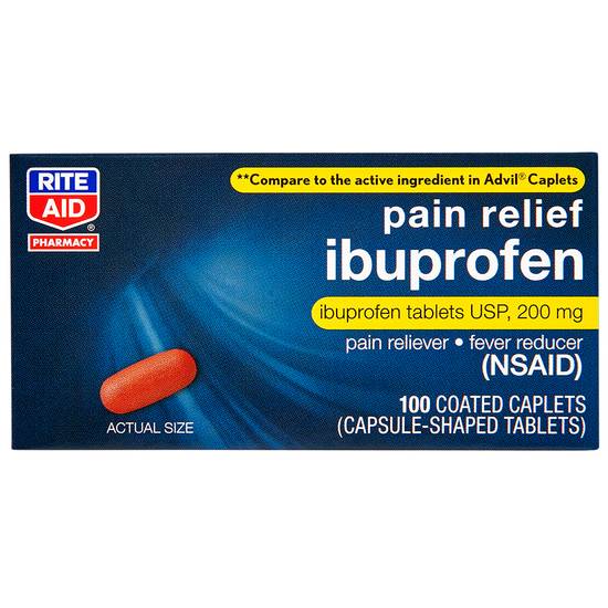 Order Rite Aid Pharmacy Ibuprofen Capsules Coated Brown (100 ct) food online from Rite Aid store, EUGENE on bringmethat.com