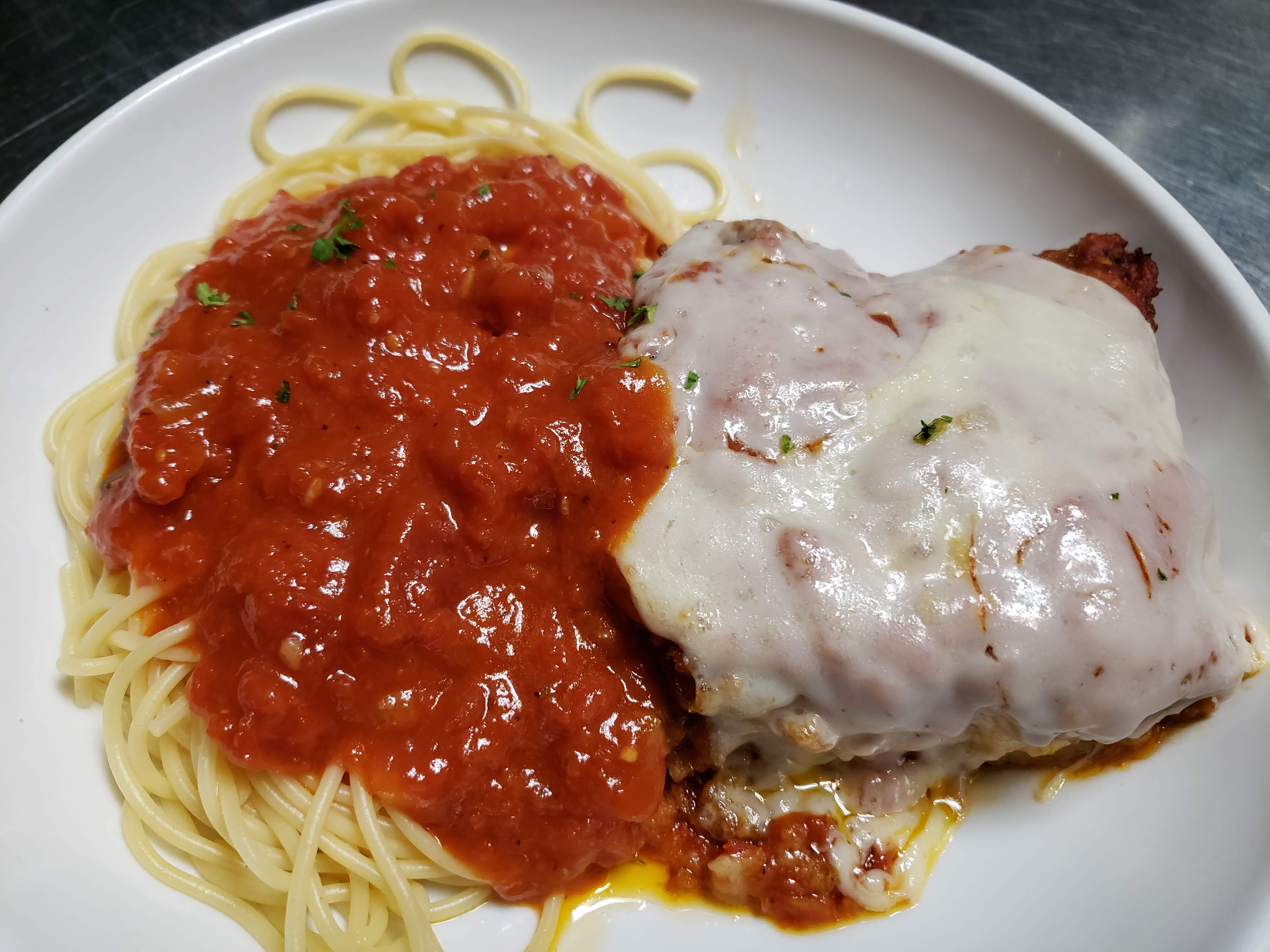 Order Eggplant Parmigiana food online from Amiccis store, Baltimore on bringmethat.com
