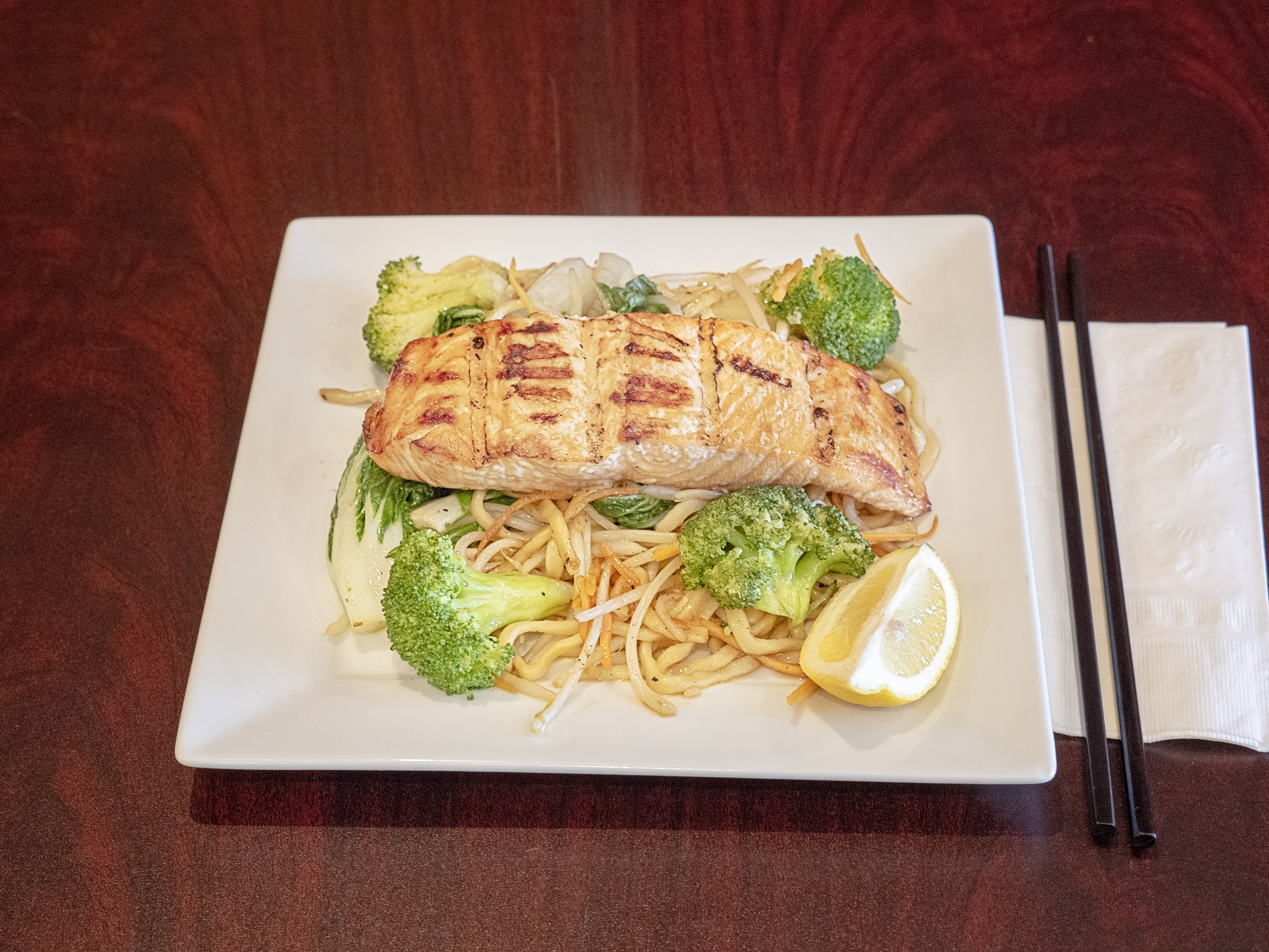Order Grilled Lemongrass Salmon food online from "The Noodle House " store, El Sobrante on bringmethat.com