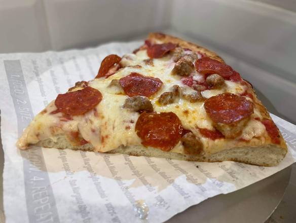 Order Pan Sausage and Pepperoni Slice food online from Sbarro Coral Ridge 5288 store, Johnson County on bringmethat.com