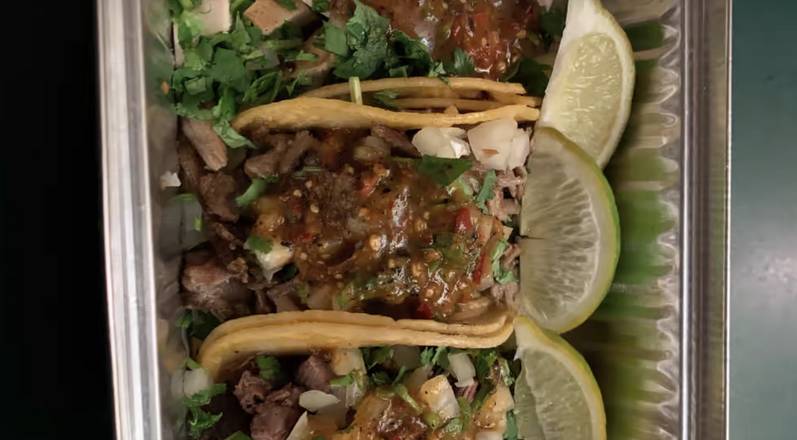Order Taqueria Style Tacos (3 pcs) food online from Celia's Mexican Restaurant store, Antioch on bringmethat.com