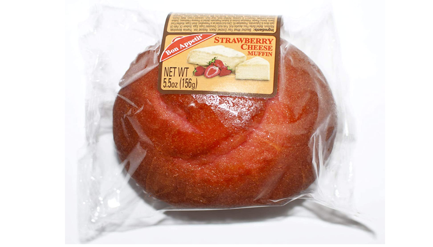 Order Bon Appetit Strawberry Cheese Muffin 5oz food online from Extramile store, Desert Hot Springs on bringmethat.com