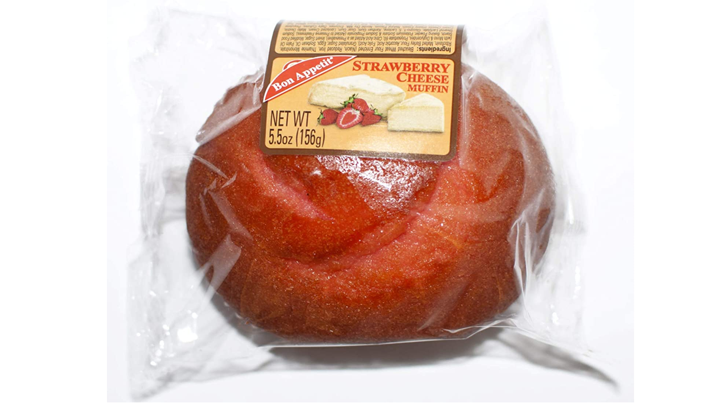 Order Bon Appetit Strawberry Cheese Muffin 5oz food online from Extramile store, San Bernardino on bringmethat.com