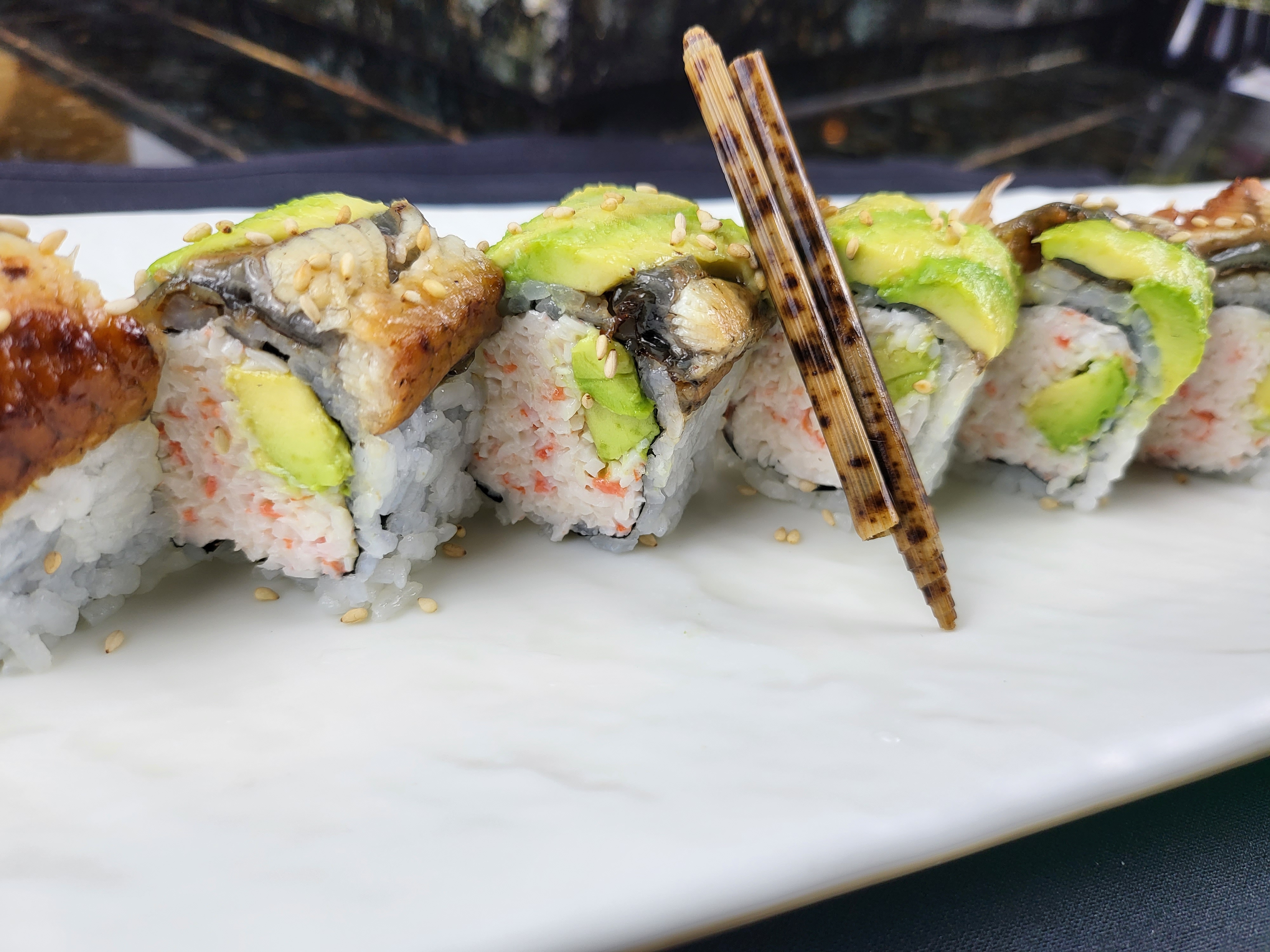Order Dragon Roll food online from Kaze Sushi & Hibachi store, Mesquite on bringmethat.com