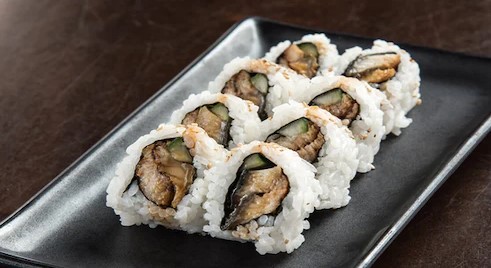 Order 38. Eel Cucumber Cut Roll food online from Miyoda Sushi store, Redondo Beach on bringmethat.com