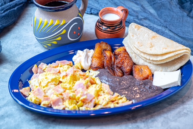 Order Desayuno: Huevos con Jamon/ Eggs with Ham food online from 502 Antojitos Lilburn store, Lilburn on bringmethat.com