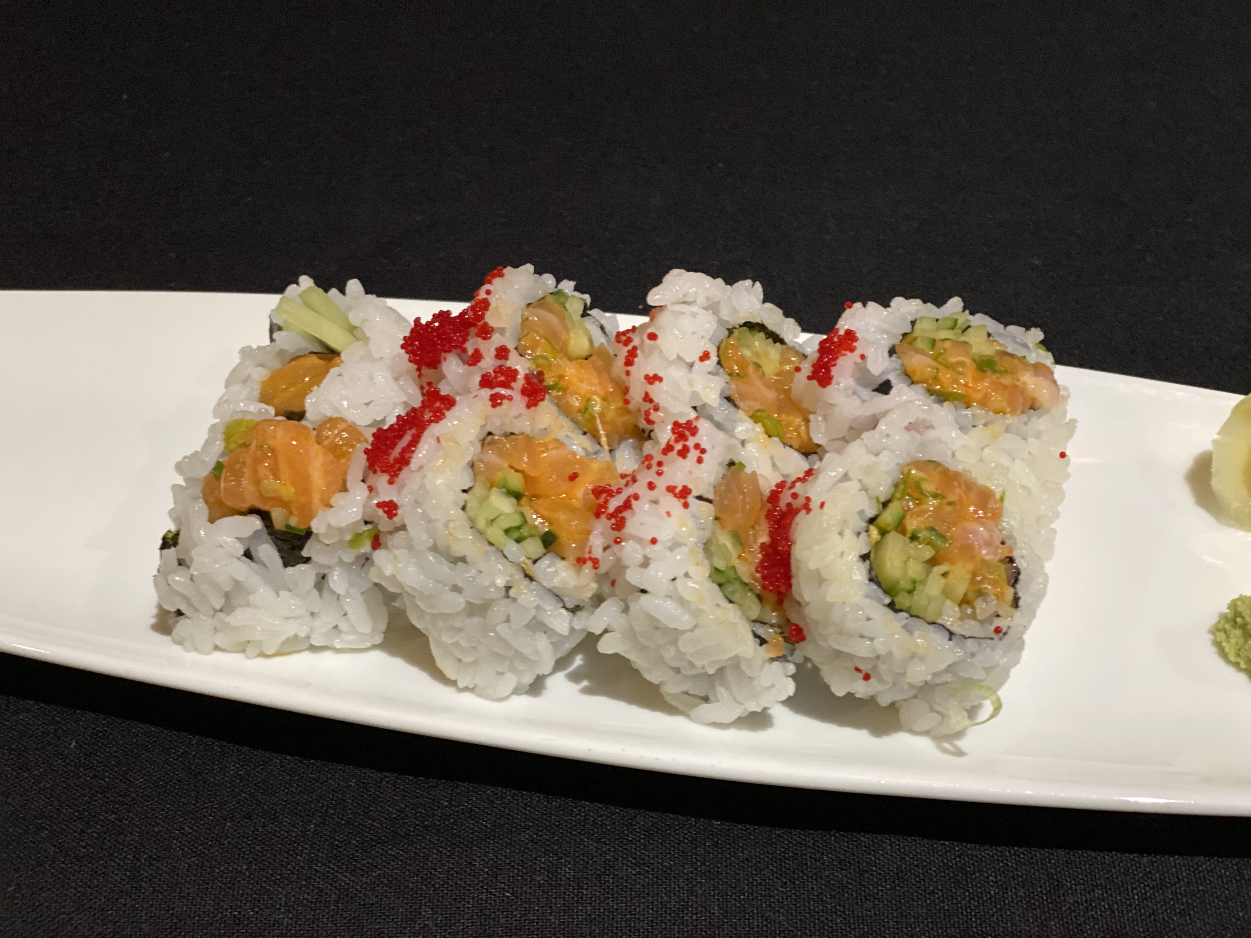 Order Spicy Salmon Roll  food online from Sushi Confidential store, San Jose on bringmethat.com