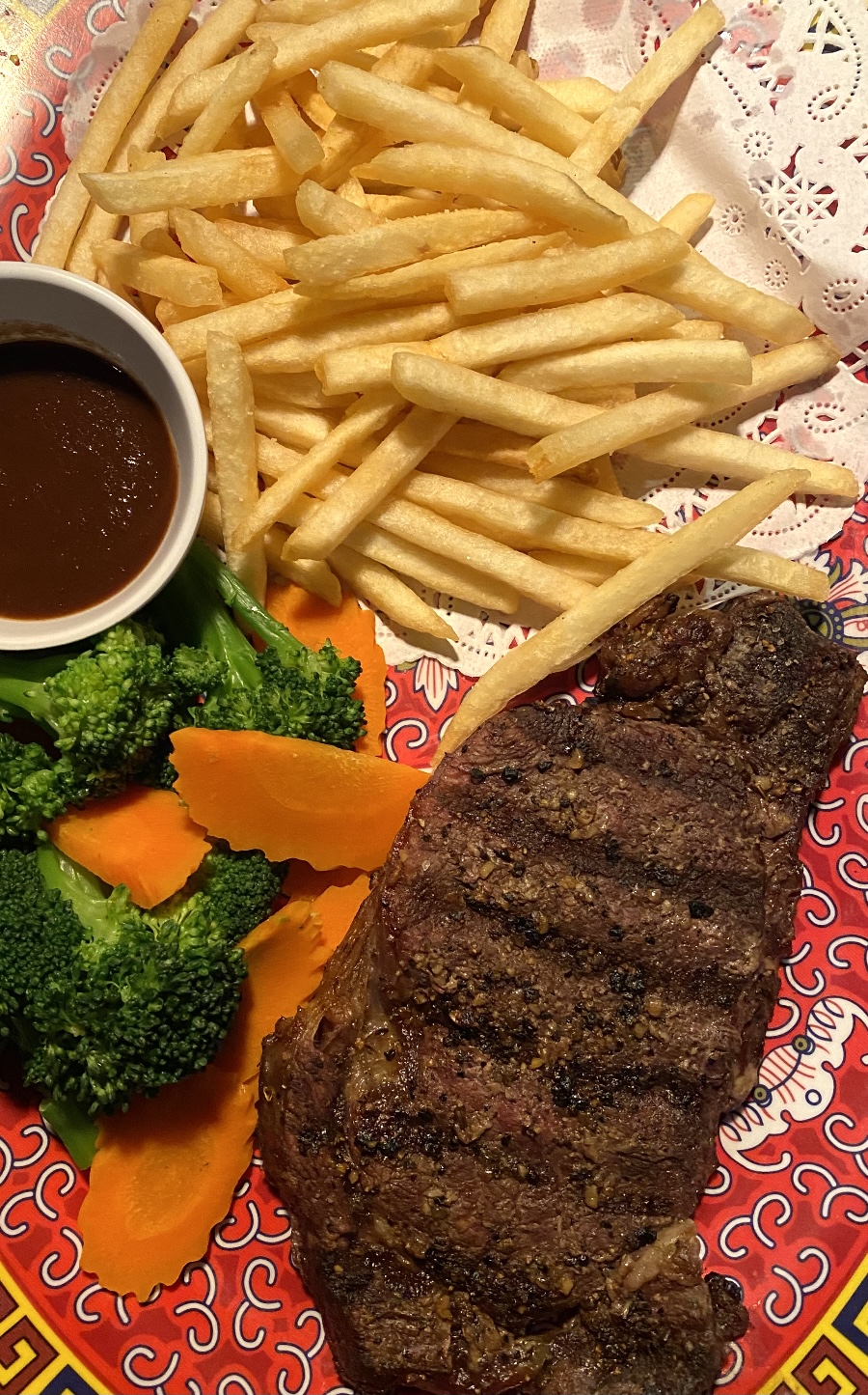 Order Ribeye Steak & Fries food online from Cajun Seafood House store, Los Angeles on bringmethat.com
