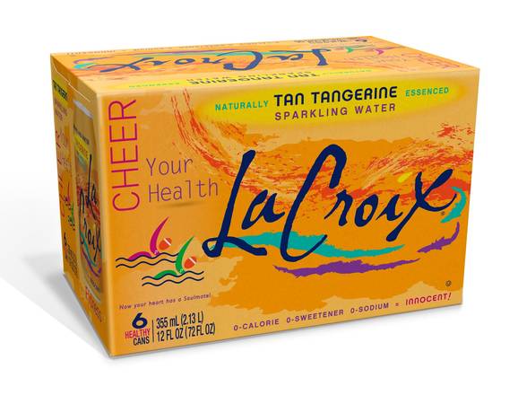 Order LaCroix Sparkling Water Tangerine (12 oz x 6 ct) food online from Rite Aid store, Stark County on bringmethat.com