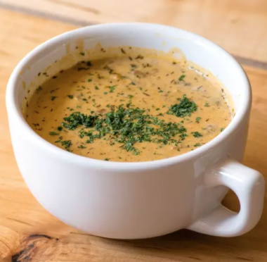 Order Creamy Mushroom Soup food online from Happy Camper Pizza store, Chicago on bringmethat.com